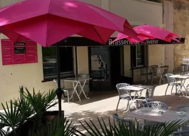 Terrasse ombragée du restaurant