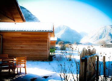 chalet en hiver