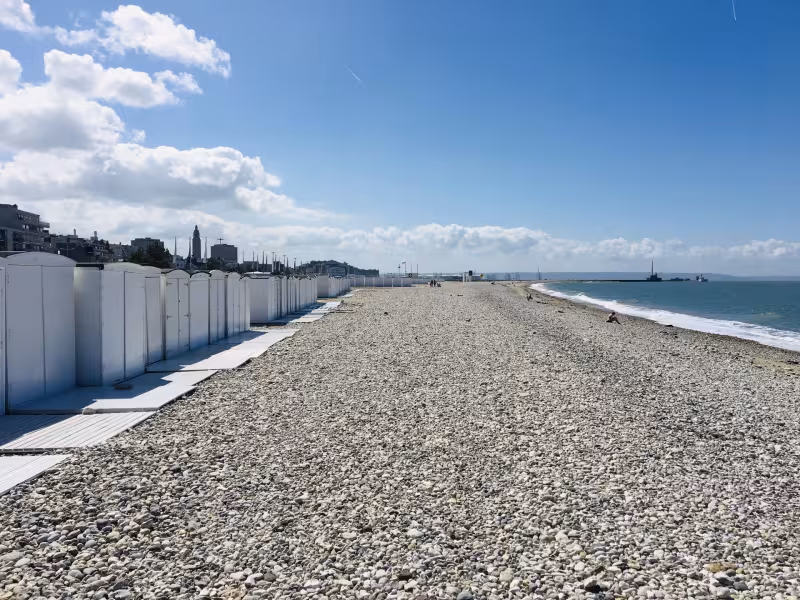 Cabines de plage au Havre