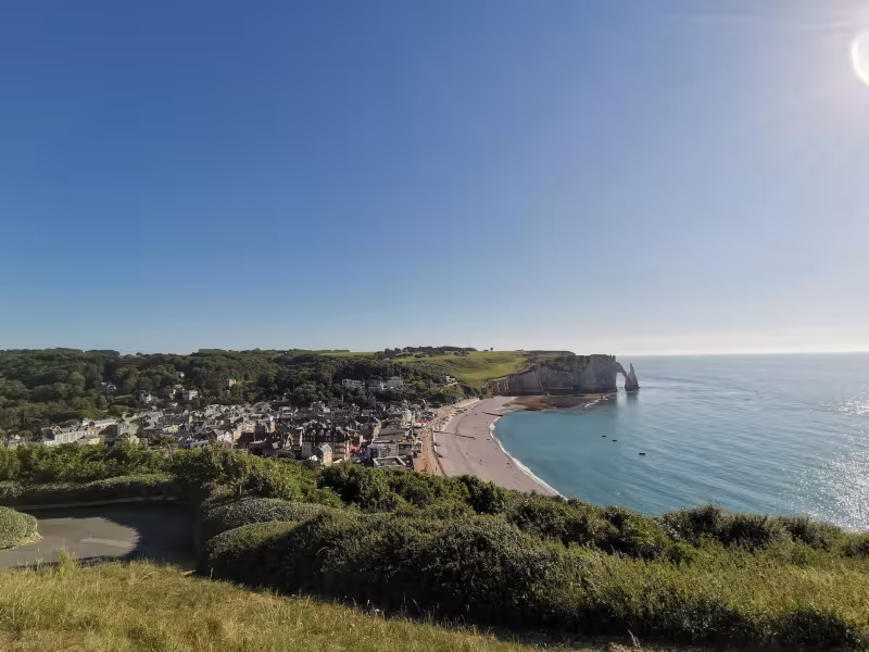 Panorama depuis les falaises d'Etretat