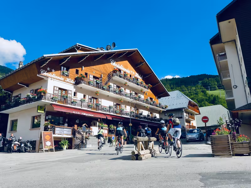 Arrivée à l'hôtel à Valloire