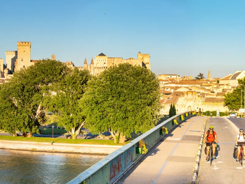 Cyclistes à Avignon
