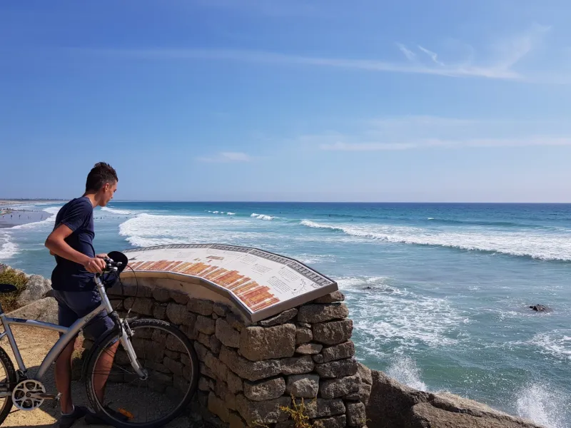 Cycliste à la pointe de Penhors