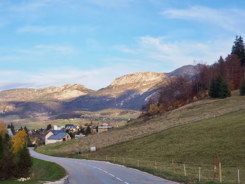 Sur la route de Bois Barbu a Villard de Lans