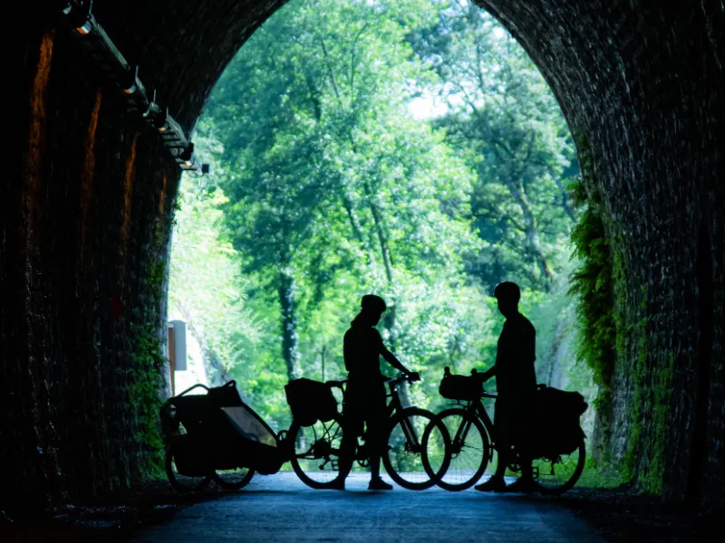 Tunnel à vélo aux abords de Salies-de-Béarn - La Vélidéale