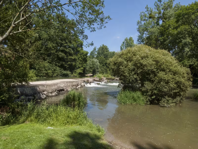 Barrage ou rayère sur une rivière