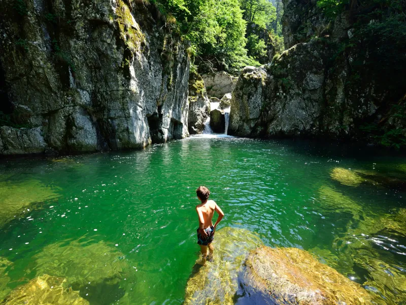 Baignade dans la Borne