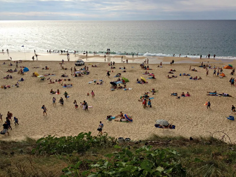 Baignade sur la plage du Cap de l'Homy