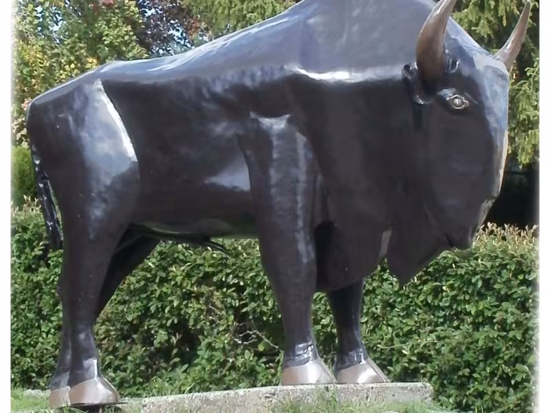 Bison sculpté - Ruynes-en-Margeride