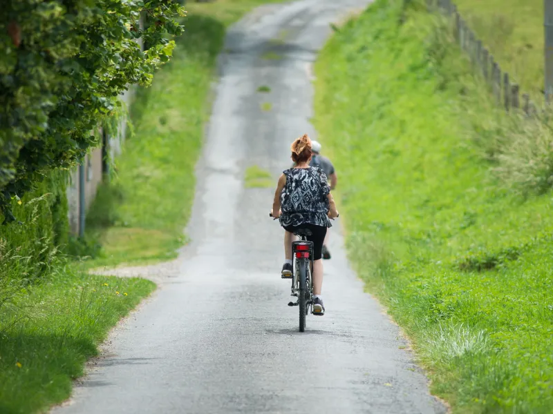 Cycliste en balade sur la boucle n°54 