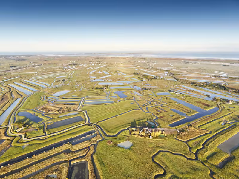 Le marais breton vue du ciel