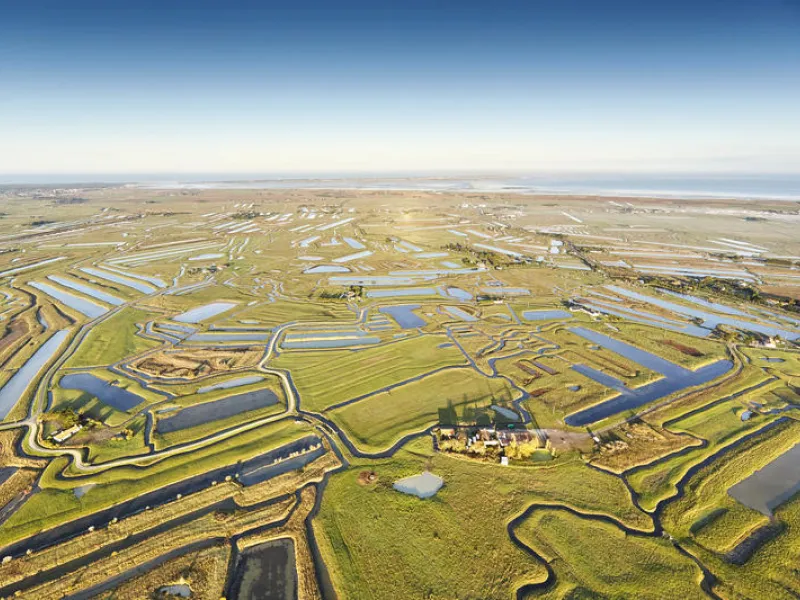 Le marais breton vue du ciel