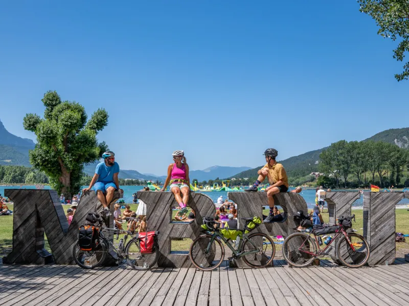 Arrivée à Embrun sur La Durance à vélo