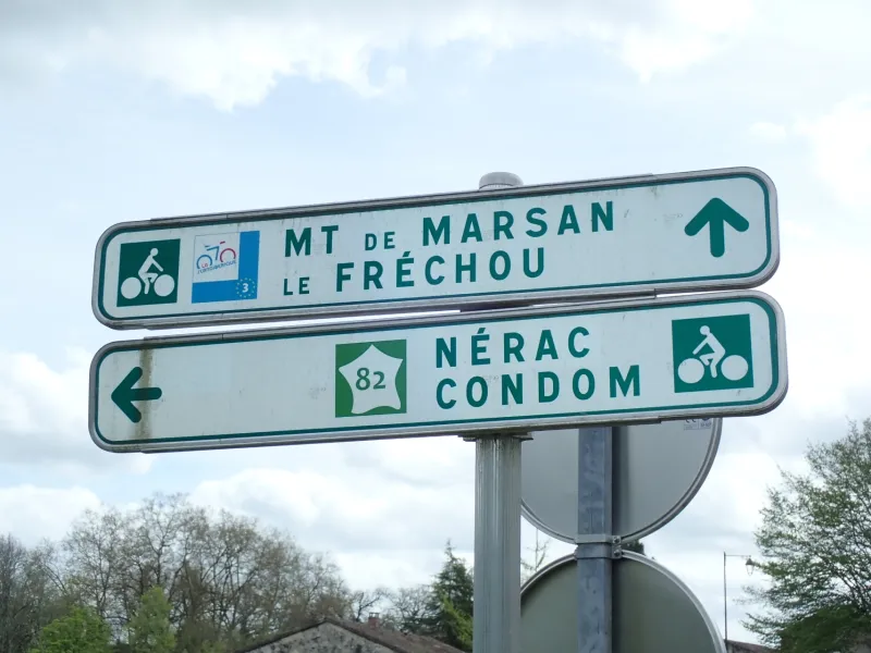 Panneaux véloroute de la Baïse