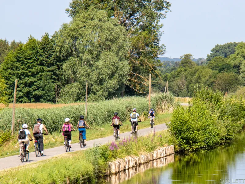 En file indienne à vélo à Dannemarie