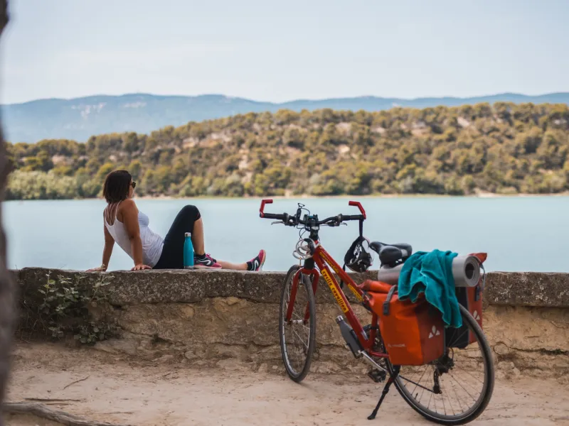 Etang de la Bonde pause à vélo