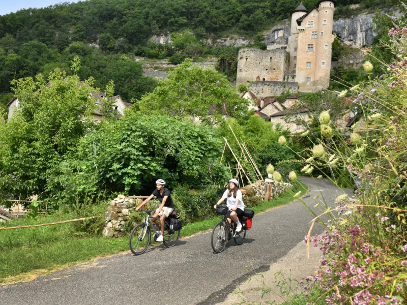 Itinérants à Larroque-Toirac sur la Vallée du Lot à vélo