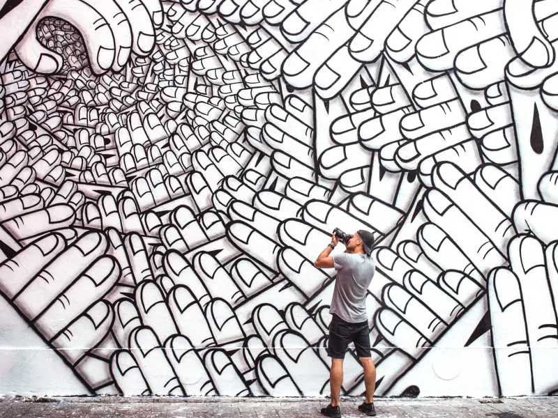 Mur street art à Mulhouse