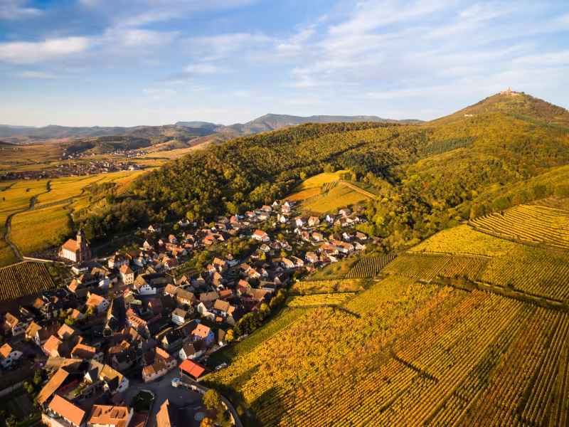 Vue aérienne d'Orschwiller