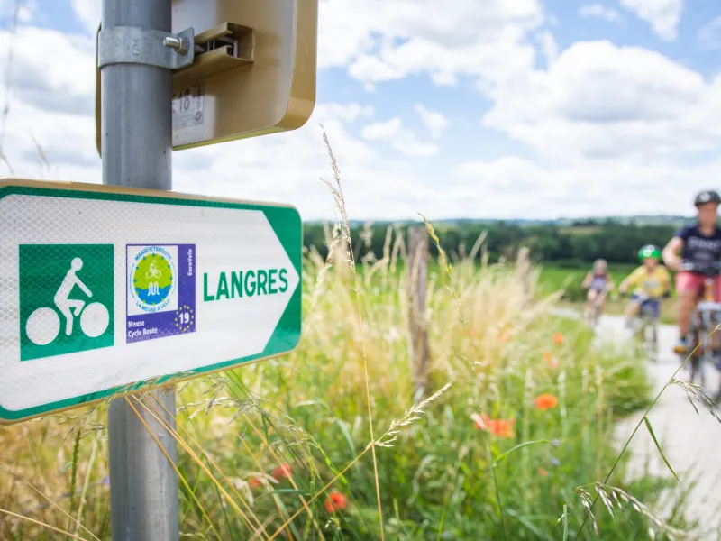 Panneau de balisage La Meuse à Vélo / EuroVelo 19