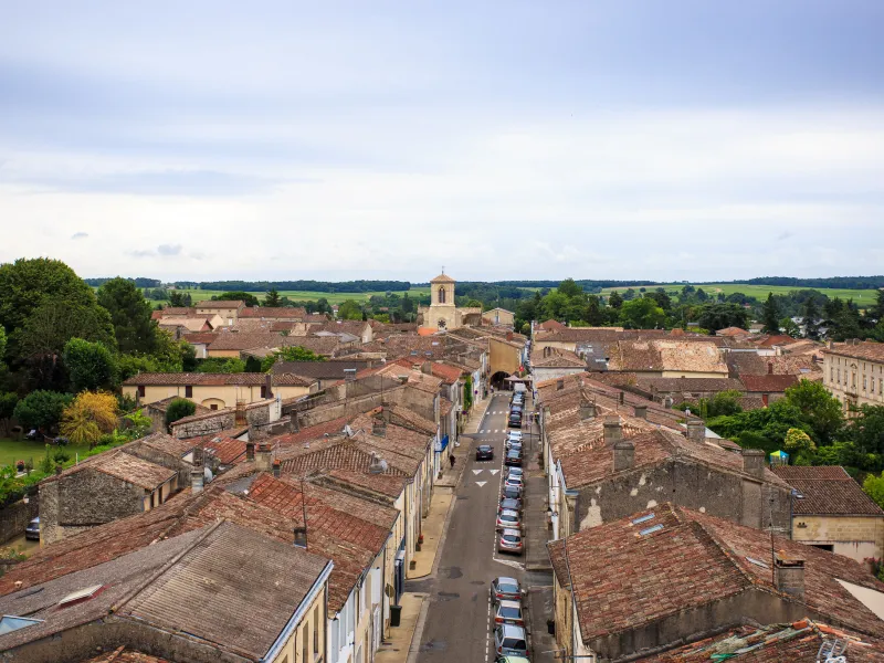Panorama depuis la porte Saubotte de la bastide de Sauveterre-de-Guyenne