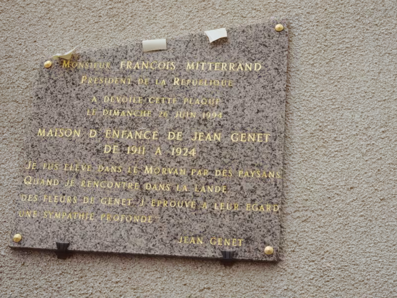 Plaque commémorative de Jean Genet