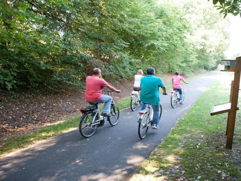 Cyclistes sur la voie verte du Marsan et de l'Armagnac
