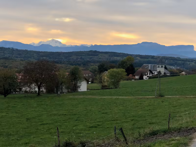 Vue sur le Mont Blanc depuis le Vuache
