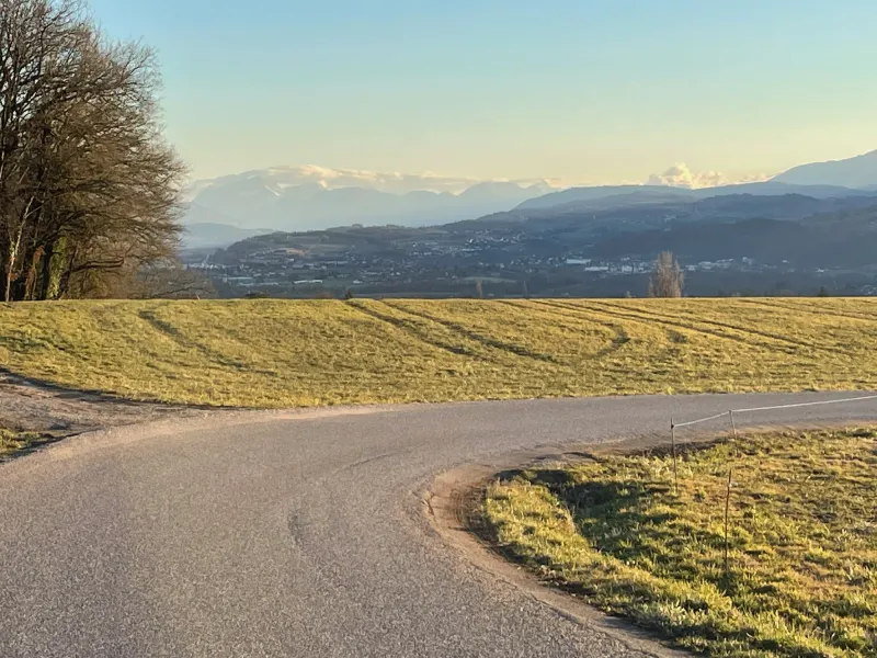 Vue sur les Alpes depuis l'Albannais