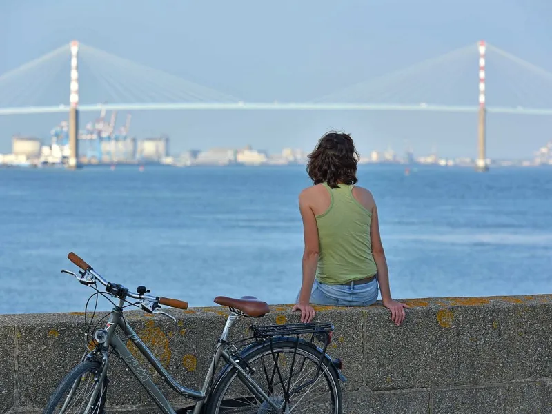 Vue depuis le Pont de Saint-Nazaire - La Vélocéan