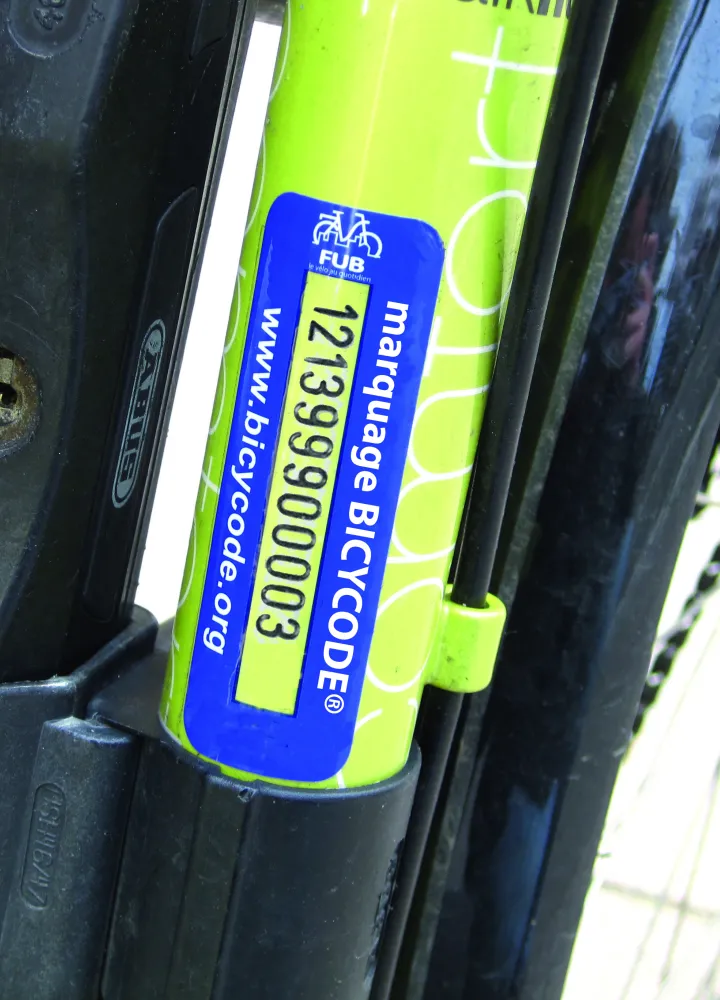 Marquage de votre vélo avec Bicycode