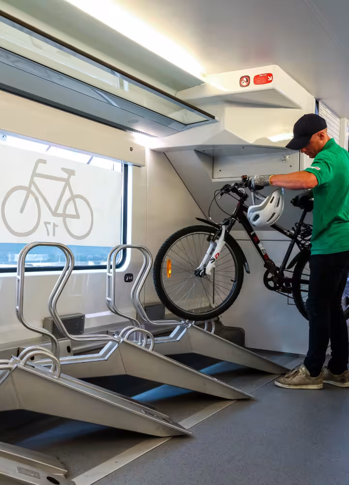 Wagon vélo dans le Train Vélo Loire
