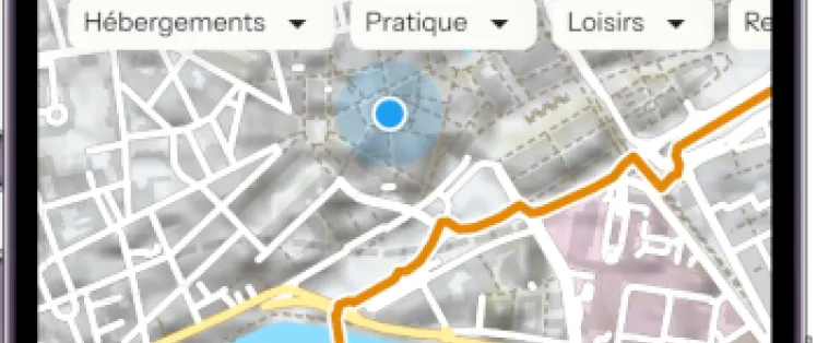 Application France Vélo Tourisme - être géolocalisé