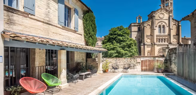 Terrasse avec piscine de Boutique
