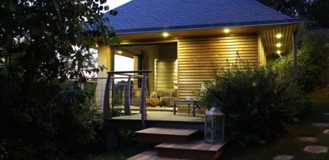 Lodge hammam - côté rivière & spa