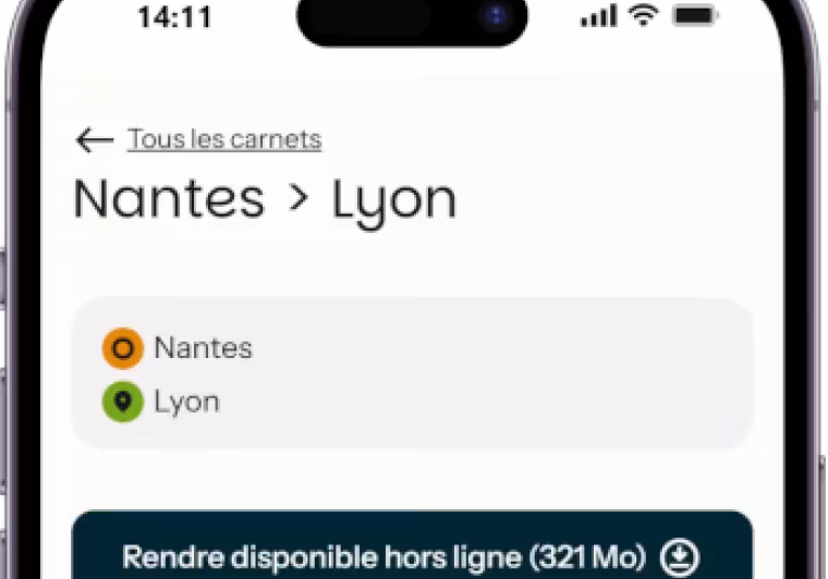 Application France Vélo Tourisme - Mode Hors ligne