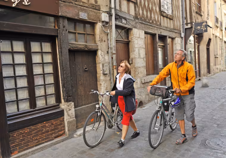 Balade à vélo dans les rues de Blois