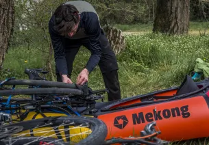 Bikeraft dans les gorges de l'Ardèche