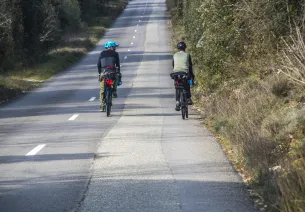 A vélo dans les gorges de l'Ardèche
