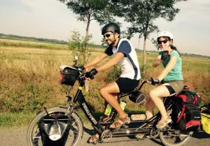 L'Eurovelo 6 en tandem avec remorque