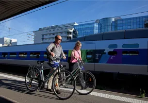 Mit dem Zug aus Deutschland oder der Schweiz kommend