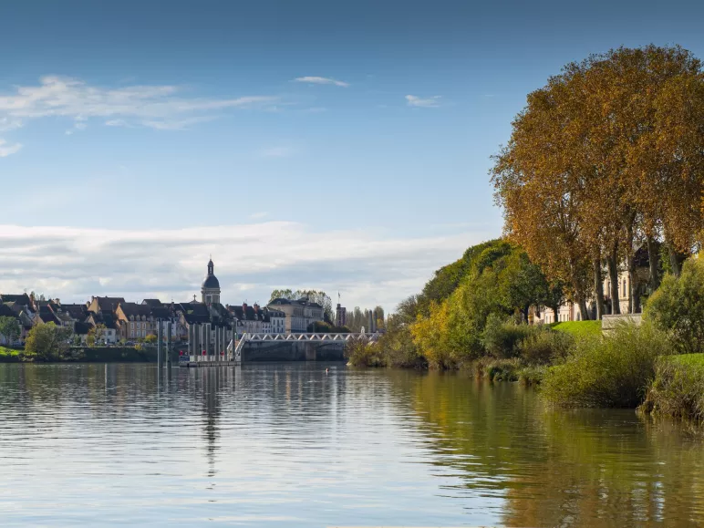 Vue de Chalon-sur-Saône de l'EuroVelo 6